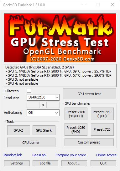 Strix 2080 ti furmark settings