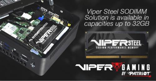 VIPER GAMING releases 32GB VIPER STEEL UDIMM and SODIMM 1 Memory, Patriot, SSD