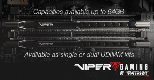 VIPER GAMING releases 32GB VIPER STEEL UDIMM and SODIMM 2 Memory, Patriot, SSD