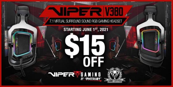 Patriot Viper V380 RGB Gaming Headset Review 1 Gaming Headsets, Headset Reviews, Patriot Viper V380, Viper Gaming, Viper Headsets, Viper V380
