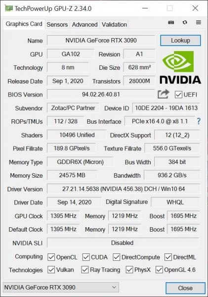Zotac RTX 3090 Trinity 24GB GPU Review 1 3090, GeForce, GPU, Nvidia, RTX, RTX 3090, Trinity, ZOTAC
