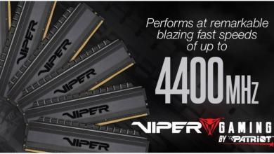 Viper Gaming Viper 4 Blackout Memory adds kits up to 4400MHz 92 Patriot