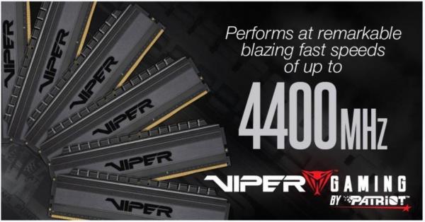 Viper Gaming Viper 4 Blackout Memory adds kits up to 4400MHz 1 Black, Blackout, Patriot, viper, Viper 4, Viper Gaming