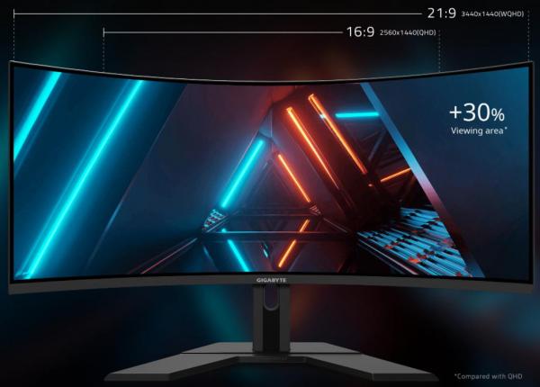 Gigabyte G34WQC 34” 144Hz Curved Gaming Monitor Review 2 1440p, 34, 3440x1440, curved, FreeSync, FreeSync Premium, G34WQC, Gaming, Gigabyte, HDR400, Monitor, Ultrawide, ultrawide monitors