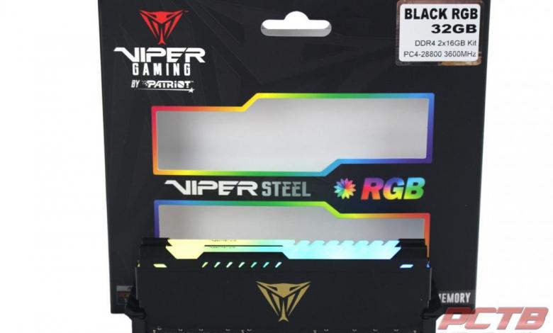 Viper Steel RGB DDR4 32GB (2 x 16GB) 3600MHz Review 226 PC Memory