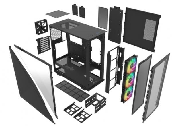 CES 2021: Thermaltake launches DIVIDER 300TG ATX Mid-Tower Chassis 3 ATX, Black, Case, CES, CES 2021, Chassis, DIVIDER, DIVIDER 300TG, Mid-Tower, Thermaltake, White