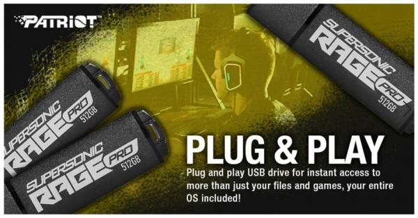 Patriot launches Supersonic Rage Pro USB 3.2 Gen.1 Flash Drive 2
