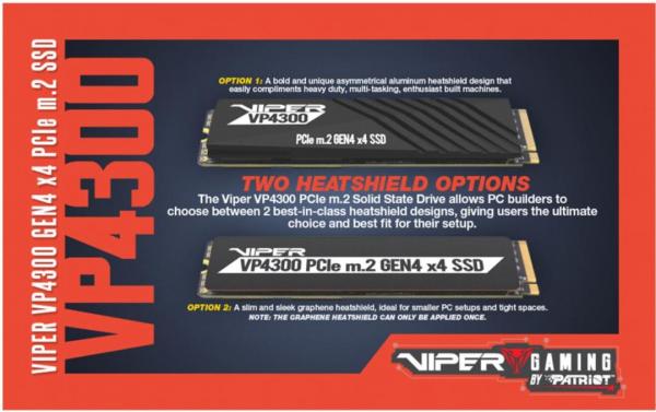 VIPER launches NEW VP4300 PCIe Gen4 M.2 SSD 2 Gen4, M.2, nvme, Patriot, PCIe 4.0, SSD, Storage, viper, VP4300