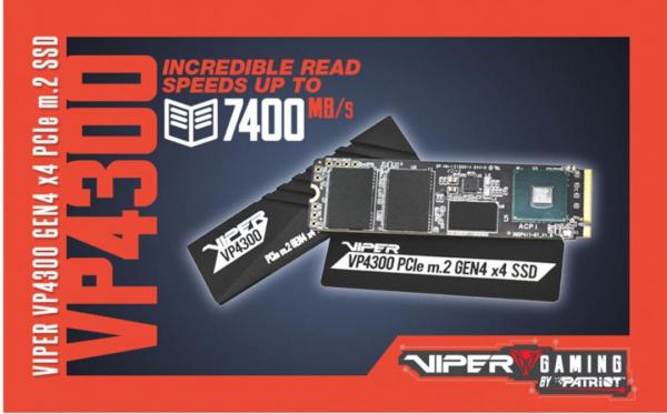 VIPER launches NEW VP4300 PCIe Gen4 M.2 SSD 4 Gen4, M.2, nvme, Patriot, PCIe 4.0, SSD, Storage, viper, VP4300