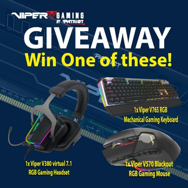 Viper Keyboard Mouse Headset Giveaway
